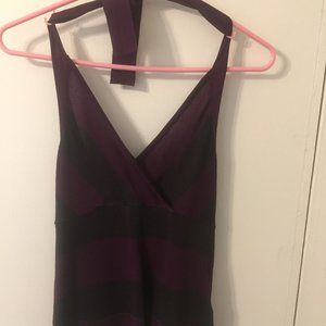 The Limited tie back halter with wide stripes